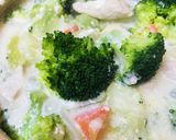 鶏肉＆ブロッコリーのシチュー風鍋作り方4写真