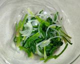 レンチン☆ほうれん草と玉ねぎのごま和え作り方2写真