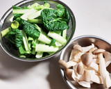 和食の常備菜☆ちぢみ菜とエリンギの煮浸し作り方2写真