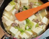 ネギと豚こまの塩麻婆豆腐作り方4写真