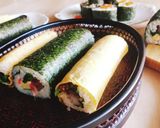 海外で恵方巻き☆おもてなし☆卵焼き太巻き作り方12写真