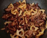 ヨウサマの減塩牛肉と蓮根の炊き合わせ作り方6写真