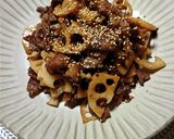ヨウサマの減塩牛肉と蓮根の炊き合わせ作り方7写真