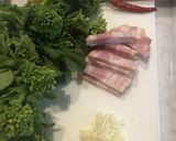 菜の花とベーコンのパスタ作り方1写真
