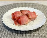簡単おつまみ★ベーコンのトマト串作り方3写真