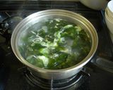 黄金チャーハンには、わかめスープ。作り方4写真