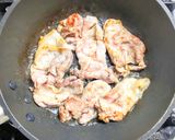 豚こま肉と春菊とトマトの焼うどん作り方3写真