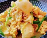 ゆり根と鶏ひき肉の卵とじ作り方8写真