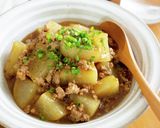 大根のひき肉のそぼろあん。作り方5写真