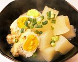 大根と卵入りお揚げの煮物　鶏がらスープで作り方9写真