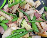 エビとベーコンの食物繊維たっぷりサラダ作り方5写真