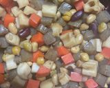 豆と根菜の煮物作り方3写真