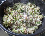 節約応援!彩り鮮やか豆苗ひき肉チャーハン作り方8写真