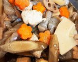 節分　煮汁活用　こんにゃくの煮物　飾切法作り方8写真