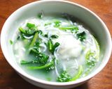 しらすとお餅のハーブ粥ルッコラ・クレソン作り方7写真