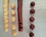 材料５つ。簡単スパイラルクッキー作り方6写真