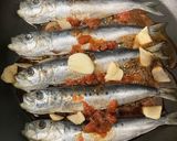 いわしの丸干し梅にんにく生姜煮作り方3写真