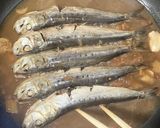 いわしの丸干し梅にんにく生姜煮作り方6写真