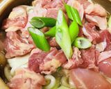 鶏スキ風●あまから煮込みうどん鍋作り方2写真