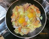 簡単大量の白菜の目玉焼き作り方4写真