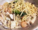 【脂質制限】クリームパスタ作り方5写真