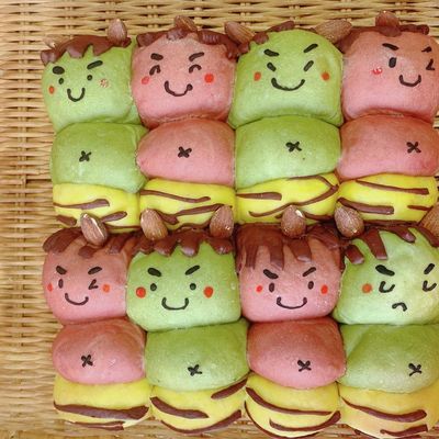 鬼のちぎりパン(節分) by Happy♡juna 【クックパッド】 簡単おいしい