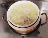 蒸籠☆ツナと玉ねぎのめんつゆ蒸しごはん作り方5写真