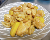 蓮根とさつま芋と鶏胸肉の甘酢炒め作り方8写真