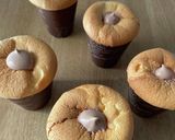 カップシフォン♡チョコ生クリーム作り方8写真