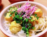 マヨカレささみ丼かいわれトップ。作り方9写真