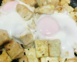 今治焼豚玉子飯のタレ活用●鶏肉＆豆腐炒め作り方3写真