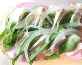 蕾菜のハムチーズトースト　発酵玉葱作り方3写真