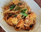 やみつきの味付け!旨辛海鮮ソース焼きそば作り方6写真