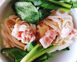 5分☆レンチン豚バラ小松菜うどん☆作り方1写真