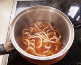 かき玉とコチュジャンのうどん作り方2写真