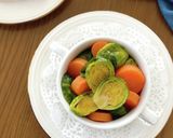 レンジで簡単☆芽キャベツと人参のグラッセ作り方5写真