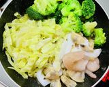 キャベツ入り濃厚海鮮アヒージョ風おつまみ作り方3写真