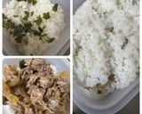 隠れ牛丼☆ほうれん草のにんにく炒め弁当作り方4写真