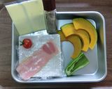 【副菜】レンジで☆かぼちゃのチーズピザ作り方1写真