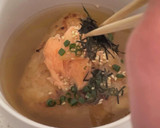 焼きおにぎりの鮭茶漬け　トースターで♪作り方6写真