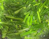 春間近！菜花の醤油麹入り辛子あえ作り方1写真