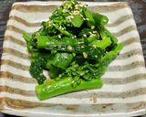 春間近！菜花の醤油麹入り辛子あえ作り方3写真