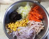 白菜とひじきの入ったコールスローサラダ作り方2写真