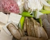 かんたん肉豆腐ー冷蔵庫の残りでー作り方1写真