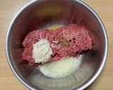 超簡単☆ホワイトソースのハンバーグ♪♪作り方1写真