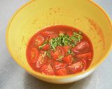完熟トマトのドレッシングで作る冷製パスタ作り方4写真