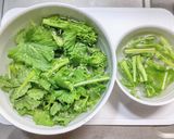 豚バラ肉と菜の花と厚揚げの煮込み作り方2写真