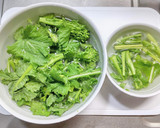 豚バラ肉と菜の花と厚揚げの煮込み作り方2写真