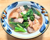 豚バラ肉と菜の花と厚揚げの煮込み作り方6写真
