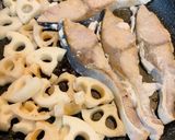 ぶりと蓮根の味噌クリーム煮作り方8写真